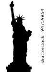 Statue Of Liberty Vector Black...