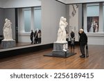 Small photo of Berlin, Germany - January 31, 2023: The famous Princesses Monument by Prussian sculptor Johann Gottfried Schadow in Alte Nationalgalerie in Berlin