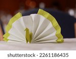 origami peacock napkin table decoration
