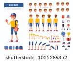kid boy character constructor... | Shutterstock .eps vector #1025286352
