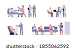 doctors and patients characters ... | Shutterstock .eps vector #1855062592