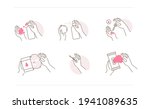 beauty girl hands holding... | Shutterstock .eps vector #1941089635
