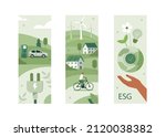 sustainable living illustration ... | Shutterstock .eps vector #2120038382