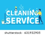 cleaning service concept design ... | Shutterstock .eps vector #631932905