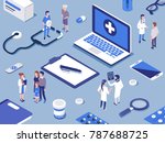 different medical staff with... | Shutterstock .eps vector #787688725