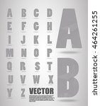low poly alphabet  vector... | Shutterstock .eps vector #464261255
