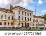 Small photo of Brasov, Romania - August 01 2023: Andrei Saguna National College in Brasov, Romania