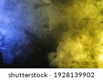 Artificial Smoke In Blue Yellow ...