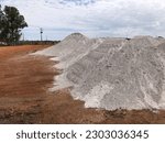 heap of limestone to gass application