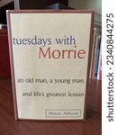 Small photo of Seattle, WA, USA August 1, 2023 Tuesdays with Morrie by Mitch Albom
