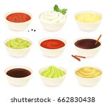 Set Of Different Dipping Sauces ...