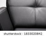 close up detail black leather... | Shutterstock . vector #1833020842