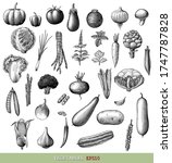 Vegetables Collection Hand Draw ...