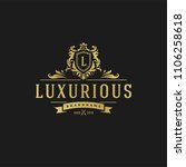 luxury logo design template... | Shutterstock .eps vector #1106258618