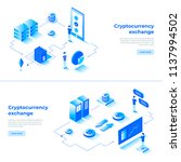 cryptocurrency exchange and... | Shutterstock .eps vector #1137994502