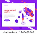 augmented reality people and... | Shutterstock .eps vector #1145623568