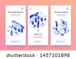 vector web banners templates... | Shutterstock .eps vector #1457101898