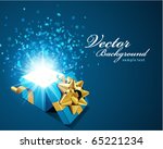 open explore gift with fly... | Shutterstock .eps vector #65221234
