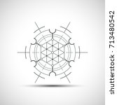 geometrical hexagonal element.... | Shutterstock .eps vector #713480542