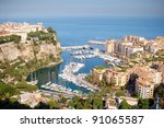 Port de Fontveille panorama. Monte Carlo.