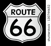 Vintage Route 66 Sign Isolated...