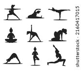 yoga or meditation practices... | Shutterstock .eps vector #2160417015