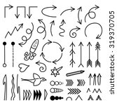 doodle vector arrows set. | Shutterstock .eps vector #319370705