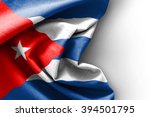 Flag Of Cuba On White Background