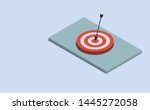 arrow hit the target success... | Shutterstock .eps vector #1445272058