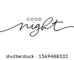 Good Night   Calligraphy Vector ...