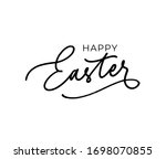 happy easter vector calligraphy ... | Shutterstock .eps vector #1698070855