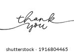 thank you ink brush vector... | Shutterstock .eps vector #1916804465