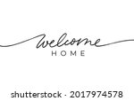 welcome home black line... | Shutterstock .eps vector #2017974578
