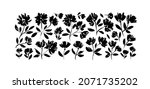 vector set of ink drawing wild... | Shutterstock .eps vector #2071735202