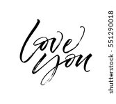 love you postcard. phrase for... | Shutterstock .eps vector #551290018