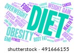 diet word cloud on a white... | Shutterstock .eps vector #491666155