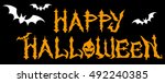 happy halloween.   logo 1 | Shutterstock .eps vector #492240385