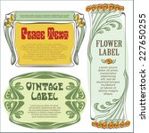 vector vintage flower labels on ... | Shutterstock .eps vector #227650255
