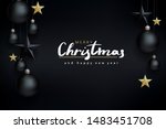 christmas background with black ... | Shutterstock .eps vector #1483451708