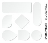 white paper stickers. blank... | Shutterstock .eps vector #1170524062