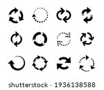 reload arrows. circle arrow ... | Shutterstock .eps vector #1936138588