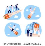 business startup. bankruptcy... | Shutterstock . vector #2126403182