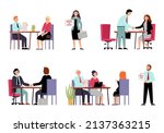 hr employer interview. employee ... | Shutterstock .eps vector #2137363215