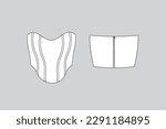 corset, technical fashion illustration, corset vector, corset draw, corselet