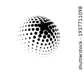 halftone sphere dotted vector... | Shutterstock .eps vector #1937711098