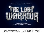 warrior silver editable text... | Shutterstock .eps vector #2113512908