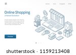 online shopping modern... | Shutterstock .eps vector #1159213408