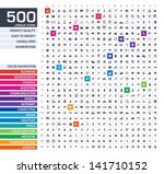 500 icons set. vector black... | Shutterstock .eps vector #141710152
