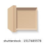 open craft box. empty cardboard ... | Shutterstock .eps vector #1517685578