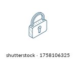 protection  closed lock ... | Shutterstock .eps vector #1758106325